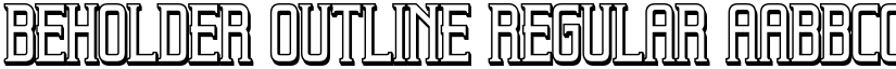Beholder Outline Regular font