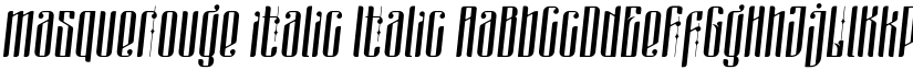 masquerouge italic Italic font
