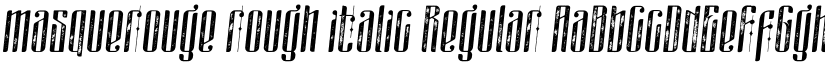 masquerouge rough italic Regular font