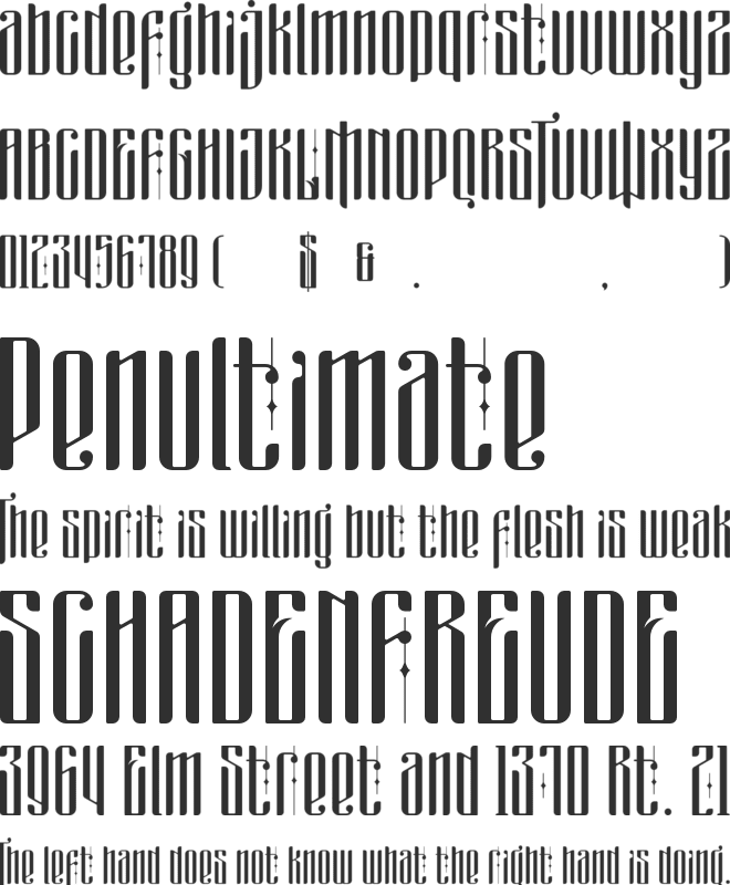 masquerouge font preview