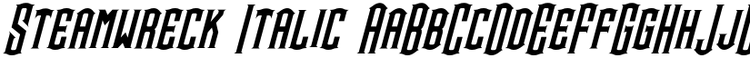 Steamwreck Italic font