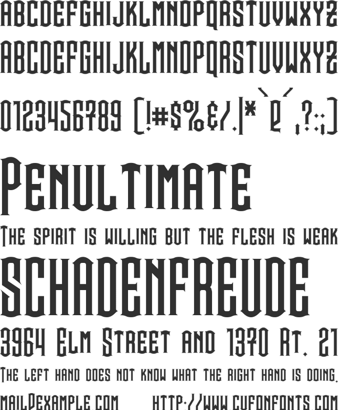 Steamwreck font preview