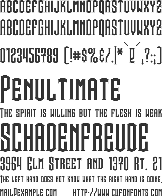 Steamwreck font preview