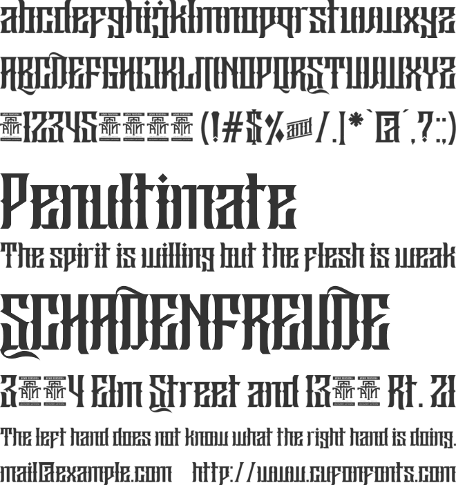 Sirugino font preview