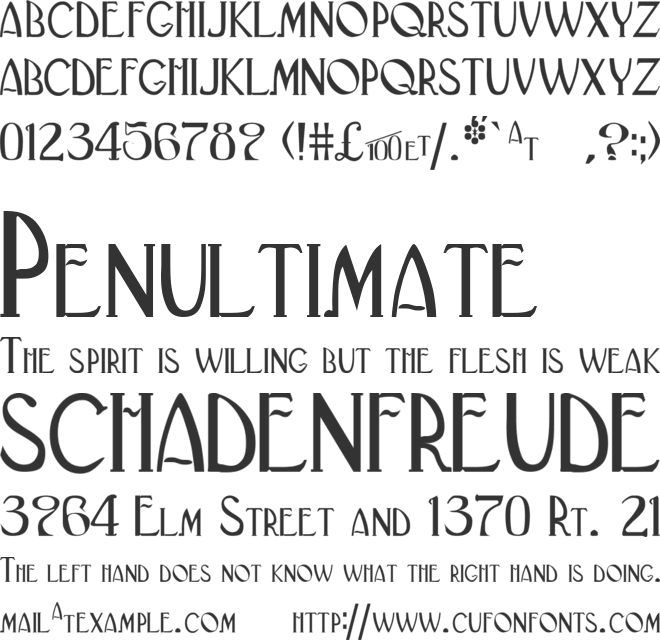 BlackAdderII font preview
