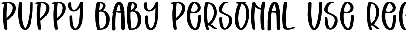 Puppy Baby Personal Use Regular font
