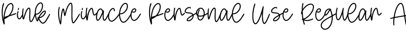 Pink Miracle Personal Use Regular font
