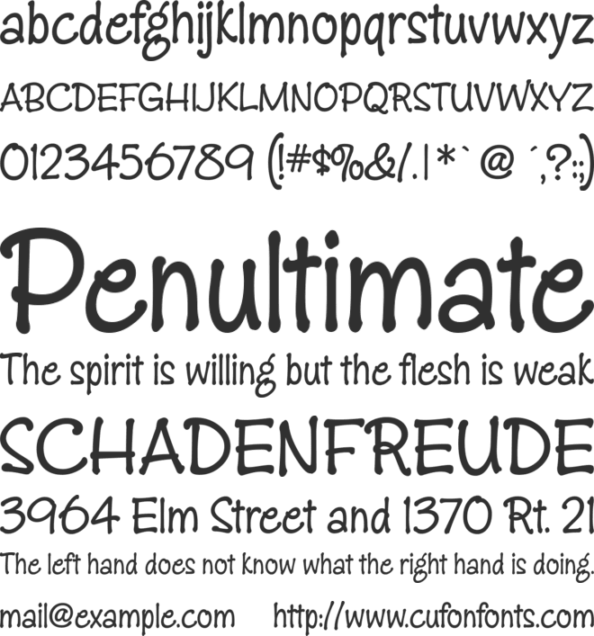 BB Into The Nothing font preview