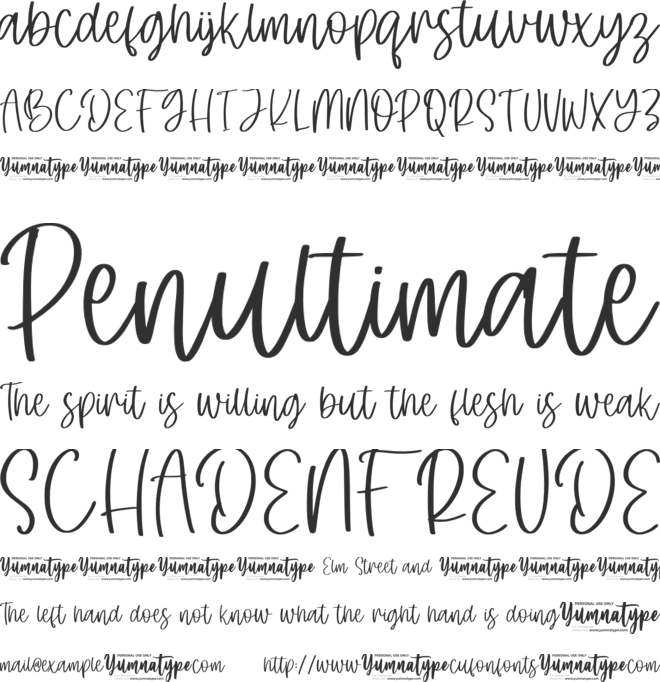 Limelly Personal Use font preview