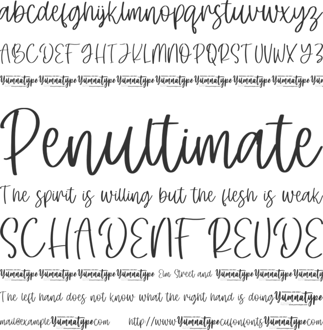 Limelly Personal Use font preview