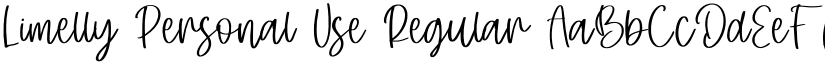 Limelly Personal Use Regular font