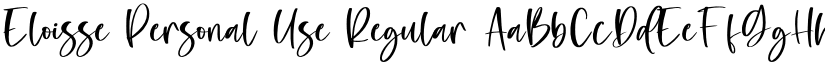 Eloisse Personal Use Regular font