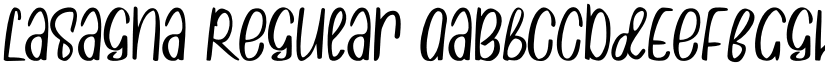 Lasagna Regular font