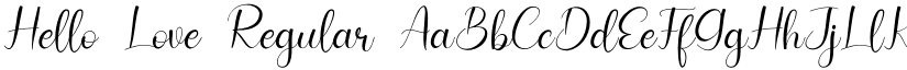 Hello Love Regular font