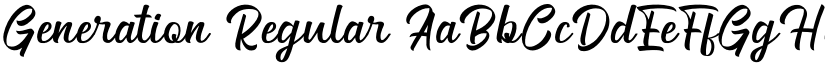 Generation Regular font