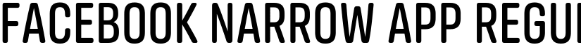 Facebook Narrow App Regular font