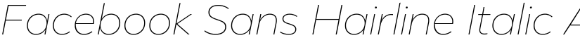 Facebook Sans Hairline Italic font