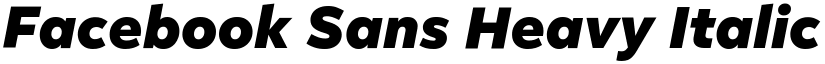 Facebook Sans Heavy Italic font