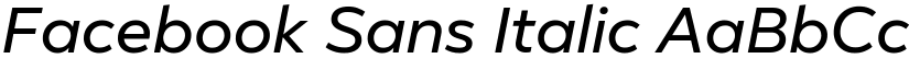Facebook Sans Italic font