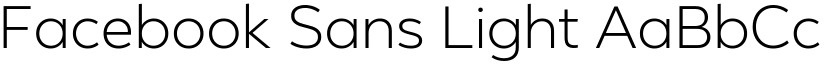Facebook Sans Light font