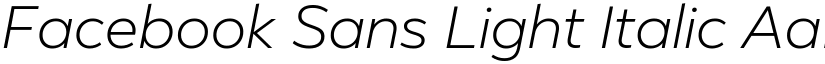 Facebook Sans Light Italic font