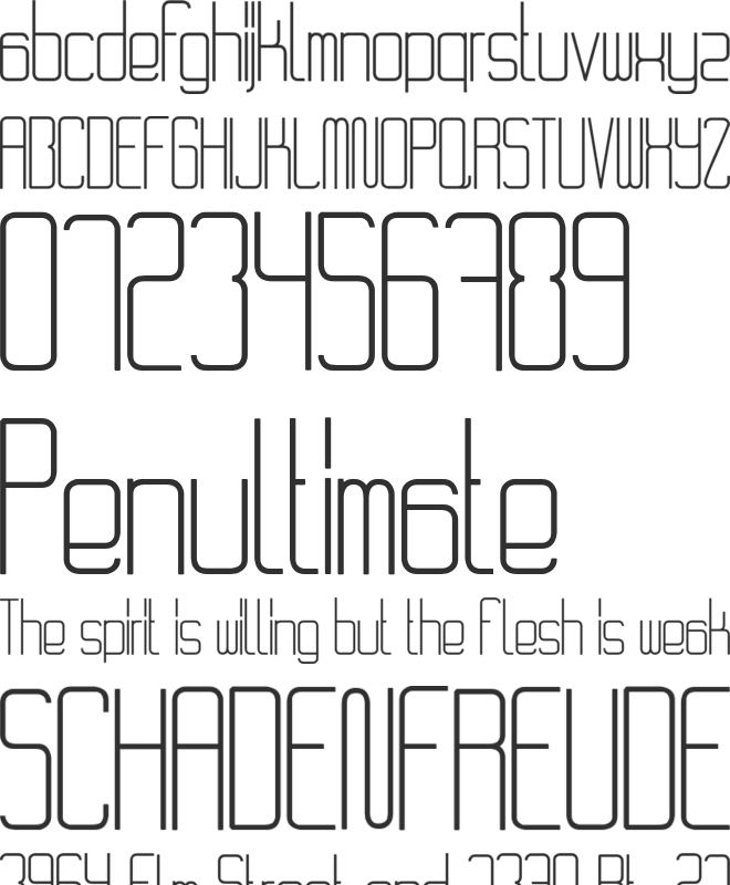 RvD Code 28 font preview