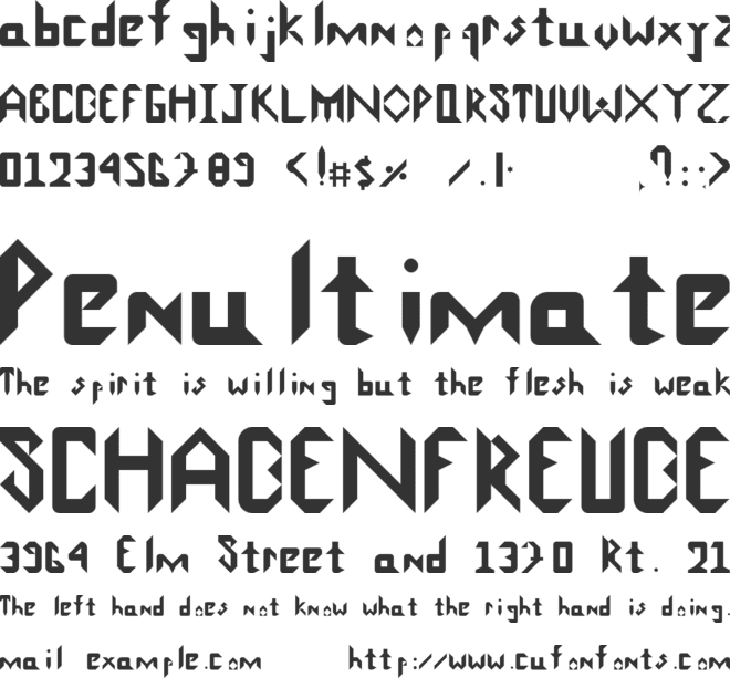 Scarlet River font preview