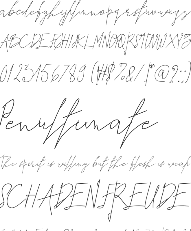 Seventeen Winter font preview