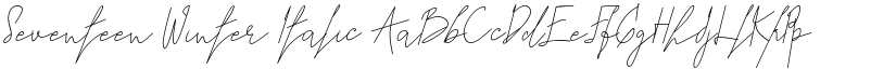 Seventeen Winter Italic font