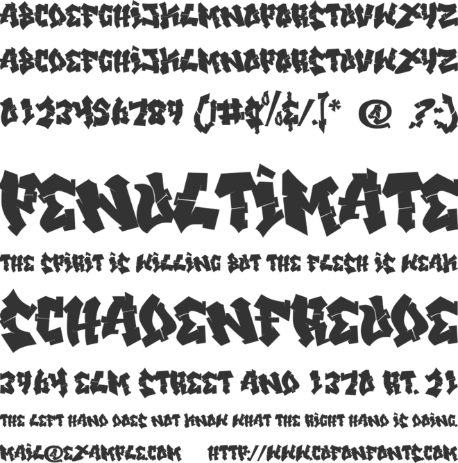 Xandercode font preview