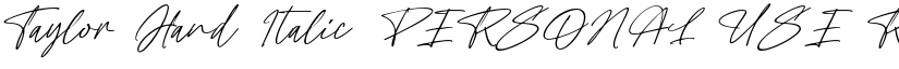 Taylor Hand Italic PERSONAL USE Regular font