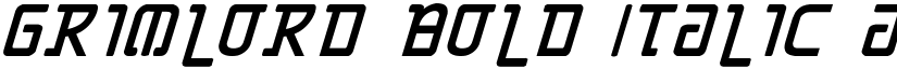 Grimlord Bold Italic font