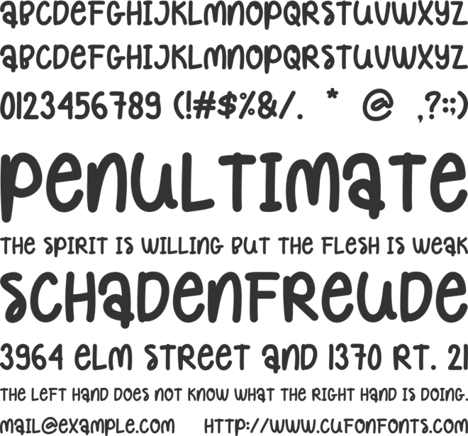 Fun Mountain Font font preview