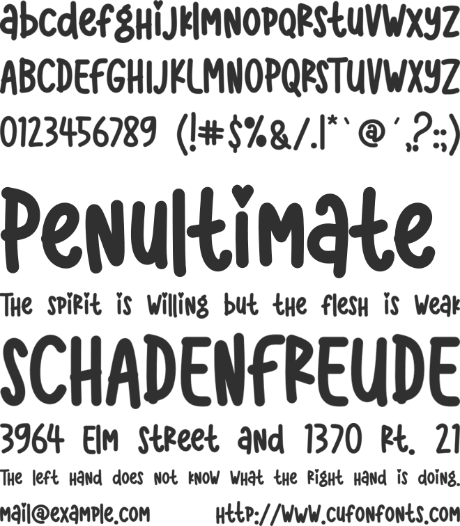 Hoollidday font preview