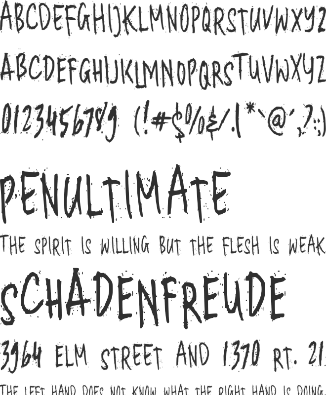 Nasty Dusty font preview