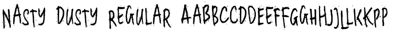 Nasty Dusty Regular font