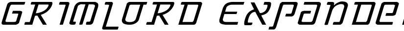 Grimlord Expanded Italic font