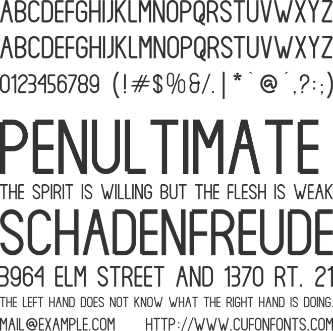 Zecko Sans font preview