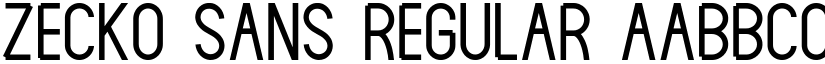 Zecko Sans Regular font