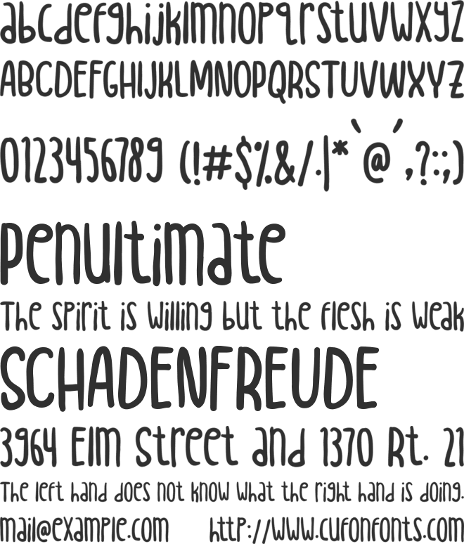 Happy Feet font preview