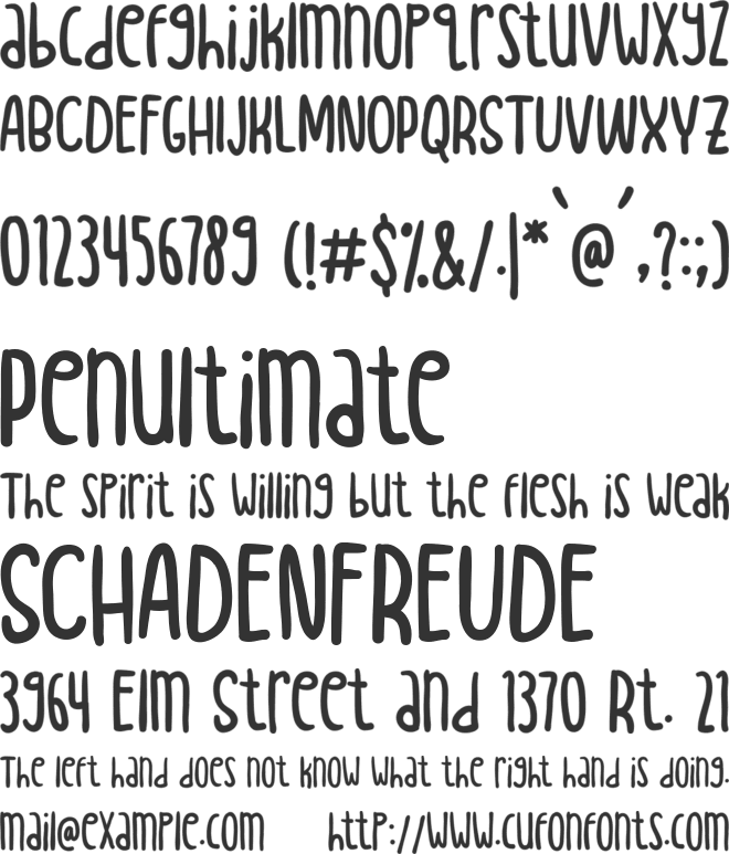 Happy Feet font preview