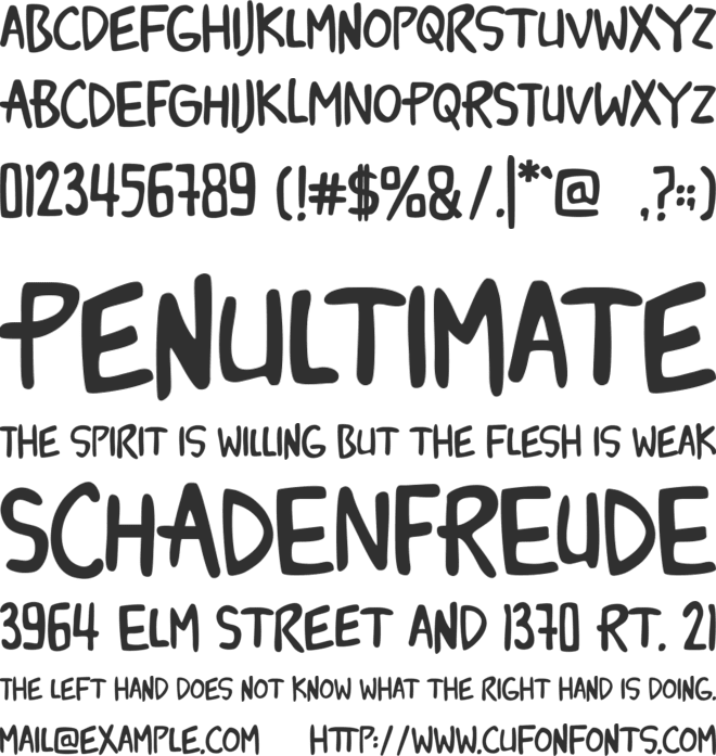 Awkward Billy font preview