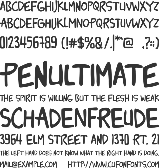 Awkward Billy font preview