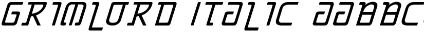 Grimlord Italic font