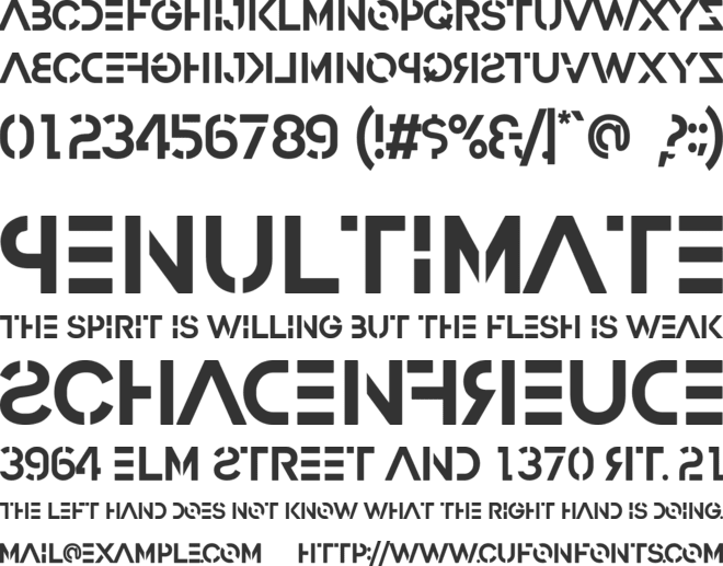 Proximateus font preview