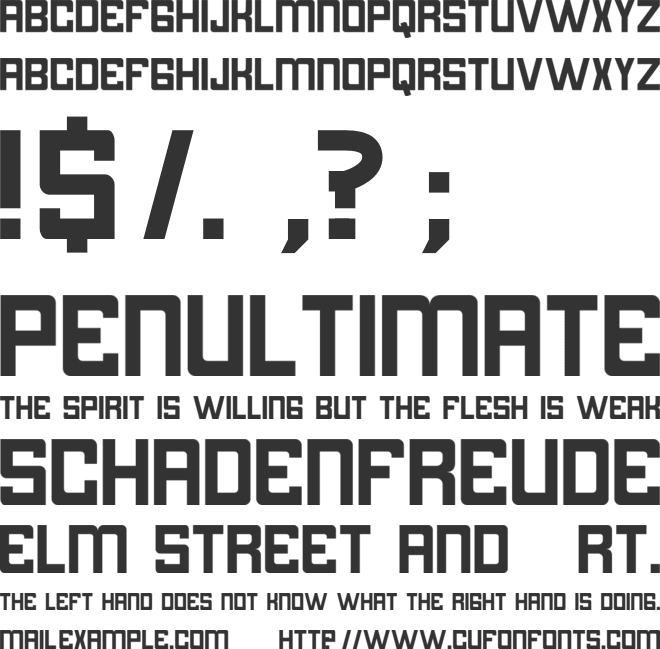 Bintara font preview