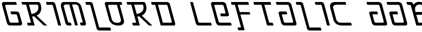 Grimlord Leftalic font