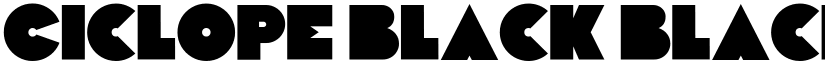 Ciclope Black Black font