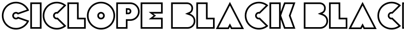 Ciclope Black Black Outline font