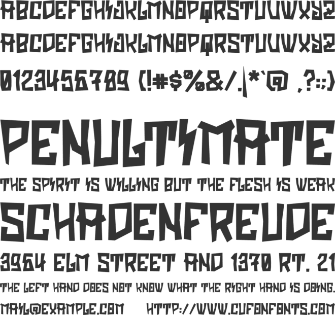 CRIT RACE font preview